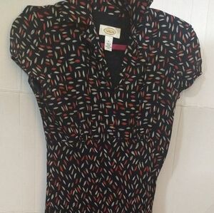 Maxi geometric print tailored dress patriotic